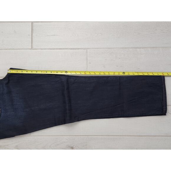 Lands End Men's Canvas Jeans Size 34x32 Slim Leg Stretch Dark Denim Blue - Picture 10 of 11